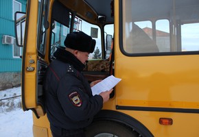 В г. Шарыпово сотрудники отдела ГИБДД проверили школьные автобусы перед зимними школьными каникулами.